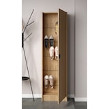 thumbnail of HERDASA, Zapatero alto en melamina NUX, 175x50x24 roble dorado con puerta efecto vallado