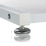 thumbnail of Relaxdays Druckerständer, 2 Ablagen, Schreibtischaufsatz für Drucker, HBT 28x45x28 cm, Druckertisch, Druckerhalter, weiß