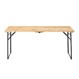 thumbnail of Table de brasserie pliante en bois 180 cm