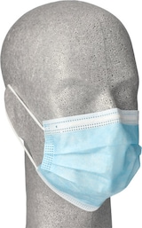 thumbnail of 1000 Medi-Inn® Mundschutz Type II, 3-lagig 9 cm x 17,5 cm blau mit Nasenbügel