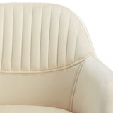 thumbnail of tectake Lot de 4 chaises pivotantes à 360° en velours rembourrées crème/or - 405696