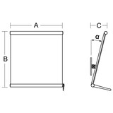 thumbnail of pba 01 Kippspiegel 665mm mit Bedienhebel 615x665mmx14 Grad, Nylonrahmen