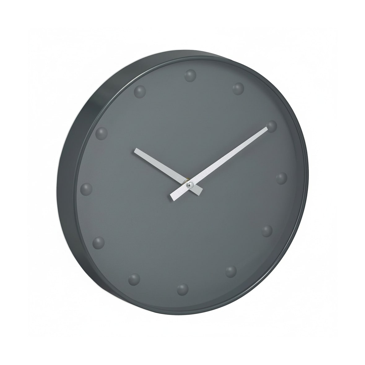 Relaxdays Wanduhr, moderne Uhr, Stunden- & Minutenzeiger, Ø 30 cm, Wohnzimmer Küche, Büro, analoge Zimmeruhr, grau