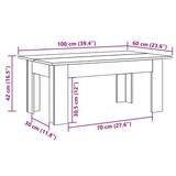 thumbnail of vidaXL Couchtisch Weiß 100x60x42 cm Holzwerkstoff