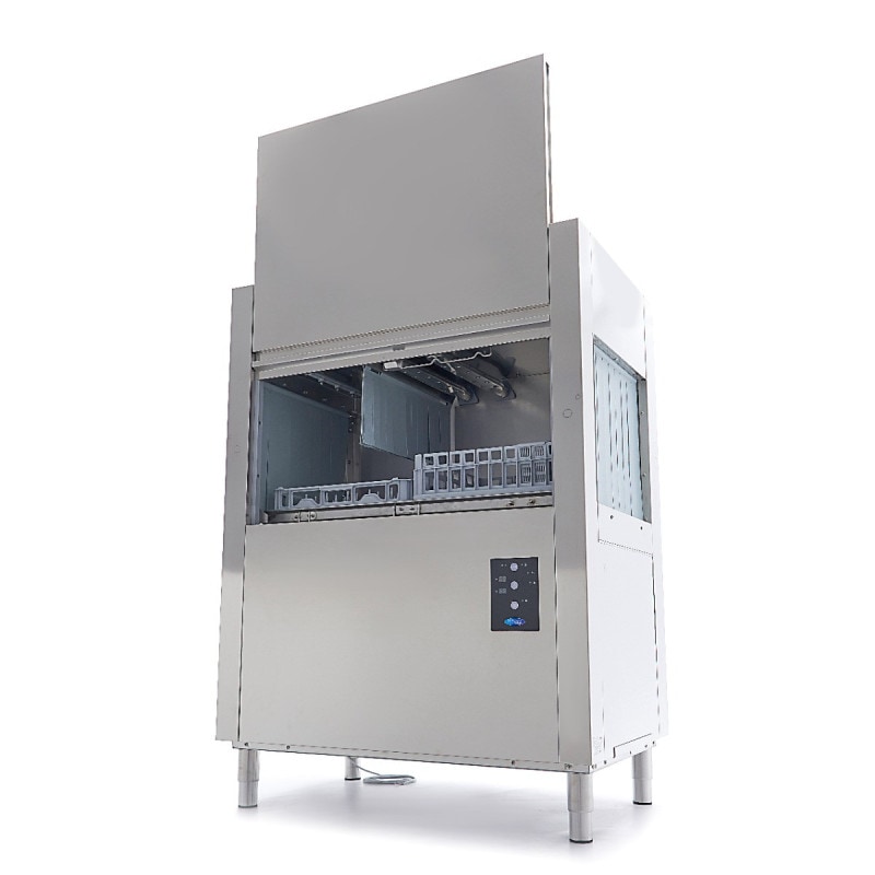 Lavavajillas de cinta de cestas - Salida izquierda - Maxima. Maxima