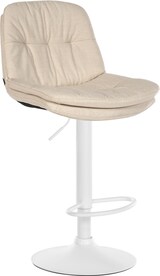 thumbnail of CHEFGASTRO Barhocker JAVA Stoff Weiß HxBxT 92x46x54cm Stoff Creme Barstuhl