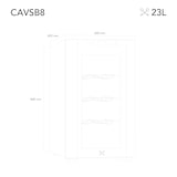 thumbnail of Les Petits Champs Cantinetta da vino in acciaio inox da 8 bottiglie, 23L CAVS8 free standing nera