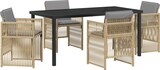 thumbnail of vidaXL 5-teiliges Garten-Dining-Set mit Kissen in Beige aus Poly Rattan