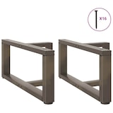 thumbnail of Helloshop26 - Set di 2 gambe per tavolino a forma di T con piedini regolabili 60 x 25 x 31 cm stile moderno acciaio nero 02_0057285