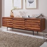 thumbnail of Industrial-Stil TV Lowboard, Massivholz und Metall, für TVs bis 55 Zoll, Handgefertigt. 147x38x50 cm | Kadima Design