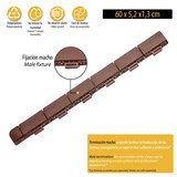 thumbnail of ArtPlast - Marsbruine vloerafwerking, 60x5,2x1,3 cm; mannelijke afwerking – mars collectie – bruin