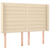 thumbnail of vidaXL Boxspringbett mit Matratze & LED Creme 140x190 cm Stoff