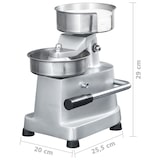 thumbnail of vidaXL Hamburgerpersmachine met 500 scheidingsbladen 13 cm aluminium
