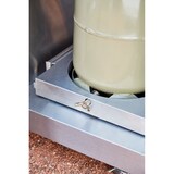 thumbnail of METRO PROFESSIONAL 4 hoofd- en zijbranders gasgril, 182 x 66 x 125 cm, 2 zijtafels, verrijdbaar, beschermhoes, roestvrij staal, zilver