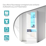 thumbnail of Merax Vitrine mit 16 Farben LED Beleuchtung Vitrinenschrank Standvitrine Stauraumvitrine Schrank Wohnzimmerschran Weiß