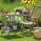 thumbnail of Relaxdays Gartentisch Rattan-Optik, quadratisch, HBT: 75x61x61cm, Balkontisch, Kunststoff & Metall, Outdoor Tisch, grau