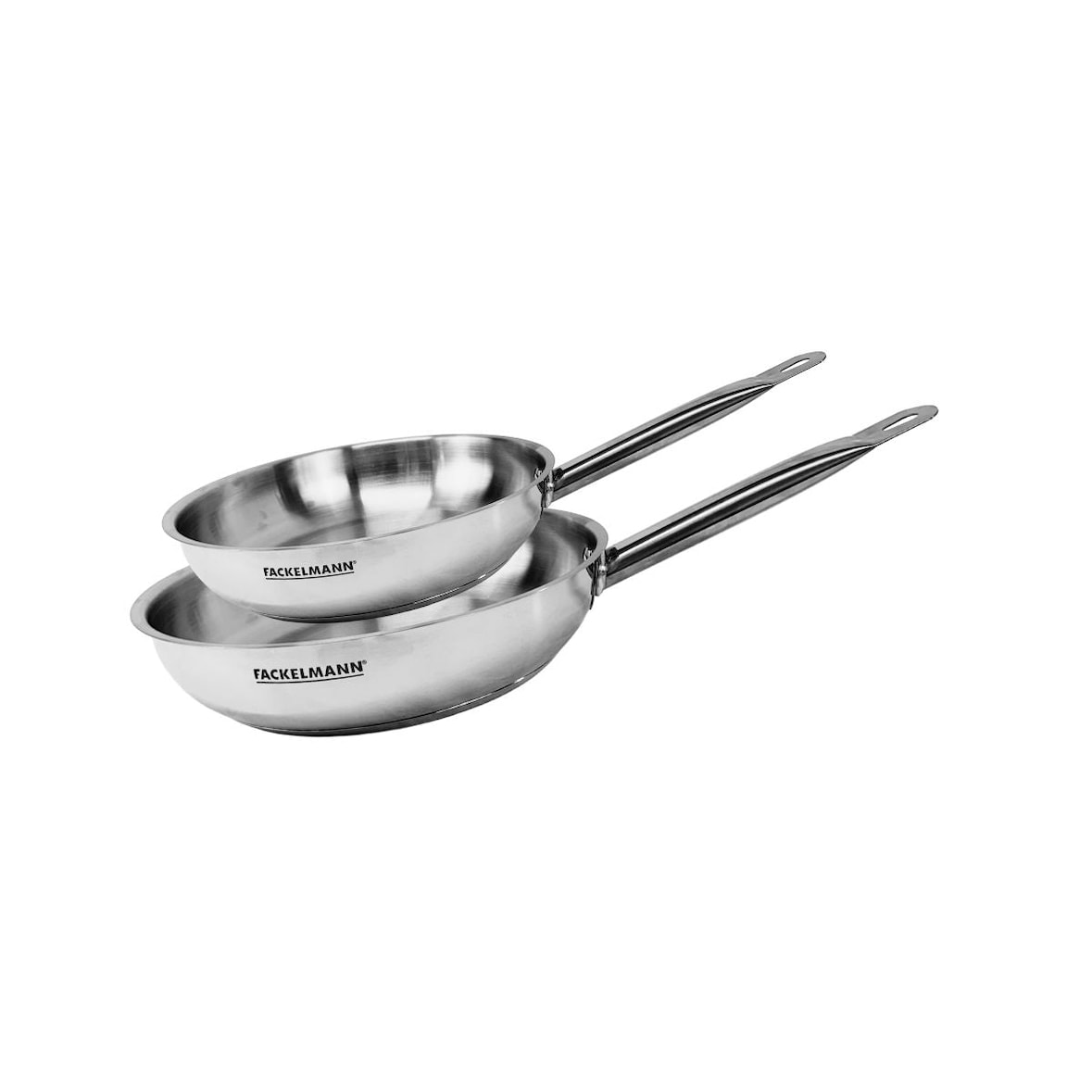 2er-Set Fackelmann Eterna Edelstahl-Bratpfannen, 24 und 28 cm