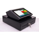 thumbnail of 10" All-in-One MINI Kasse für Einzelhandel: Laden, Friseursalon, Fest, Markt:Terminal, Bondrucker, Kundenanzeige, Kassenlade / Handel-Kasse