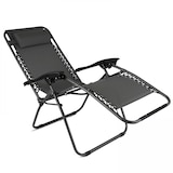 thumbnail of Poltrona da giardino pieghevole relax grigia - Oviala