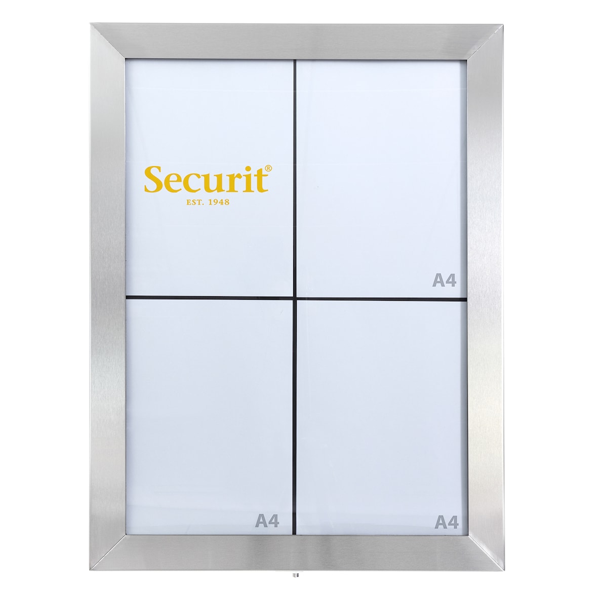 Securit® Classic Informationsdisplay 4A4 aus Edelstahl