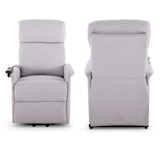 thumbnail of Fernsehsessel mit Aufstehhilfe, Relaxsessel mit Liegefunktion, elektrisch verstellbar, bequeme Polsterung,Webstoff, Hellgrau, Raburg Ida