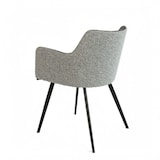 thumbnail of Fauteuil d'intérieur MILAN - Similicuir Noir et Tissu Gris