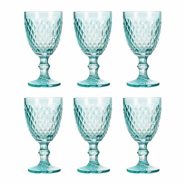 Solycarpa Juego 6 Copas Color Aguamarina Transparente Personalizado para Fiesta, Boda o Bautizo Original y Resistente