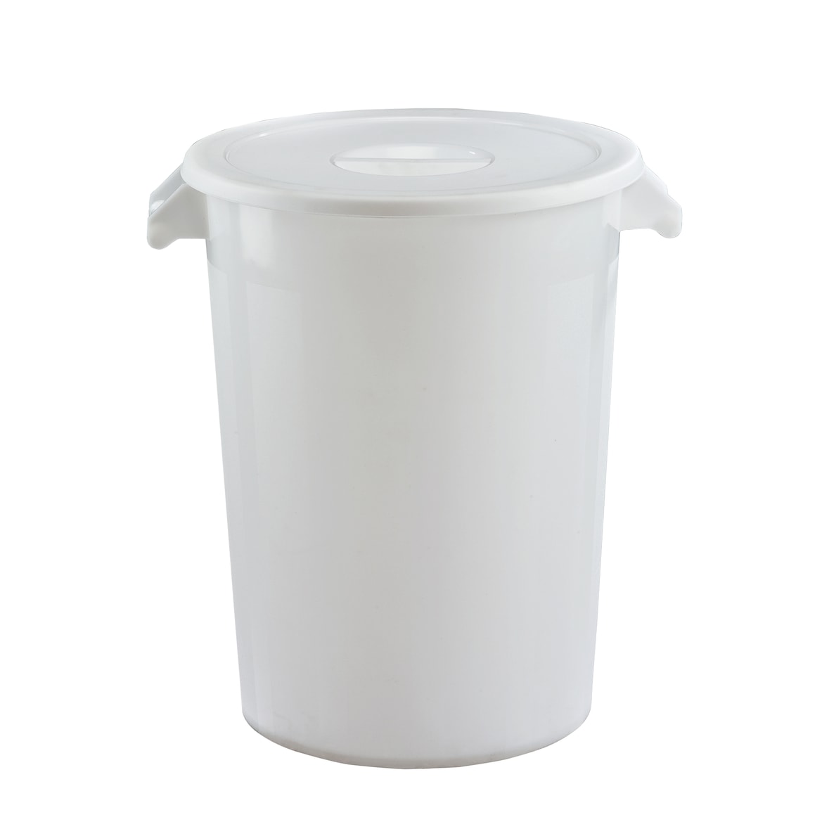 Cubo industrial 100 litros con tapa. Color Blanco.