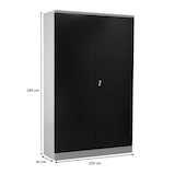 thumbnail of PROREGAL Stahlschrank BEE mit 9 lackierten Fachböden | HxBxT 195x120x42cm | Grau-Anthrazit | Werkstattschrank Werkzeugschrank Aktenschrank