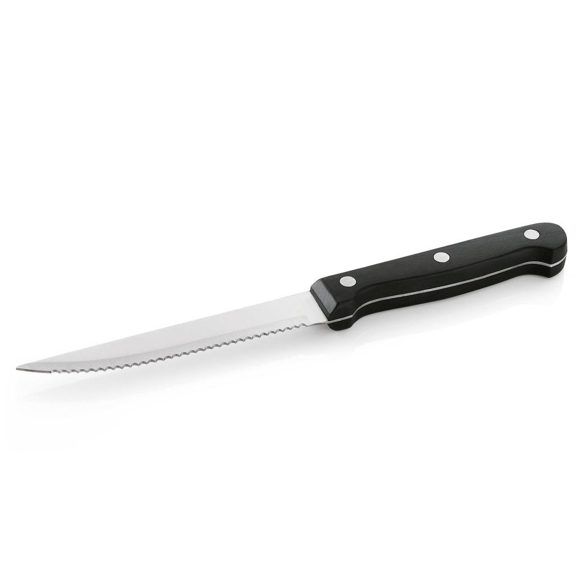 WAS Germany - Steak-/Pizzamesser mit Kunststoffgriff Set 12-teilig, 21 cm, Edelstahl