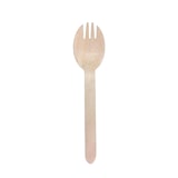 thumbnail of WISEFOOD 100 Stück - Birkenholz Spork - 16cm - Einweg Göffel - Mischung aus Holz Gabel und Löffel