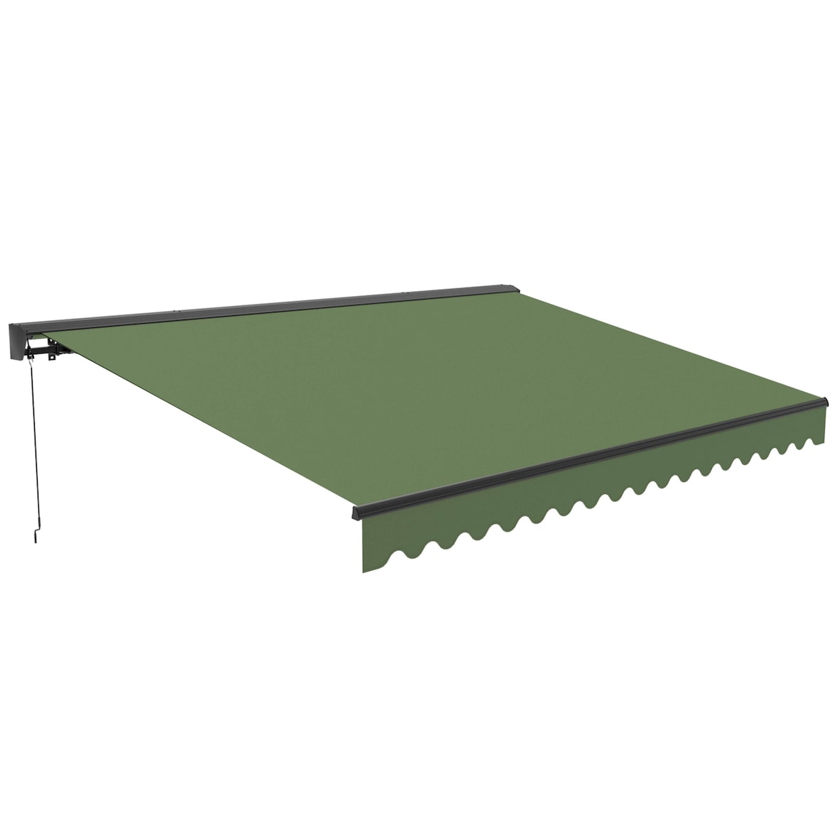 Tenda da sole semi-integrale 2 x 2,50 m in alluminio verde cactus, L 250 x l 200 cm Oviala