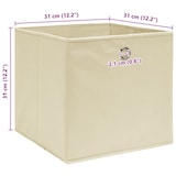 thumbnail of vidaXL Aufbewahrungsboxen 10 Stk. Creme 32x32x32 cm Stoff