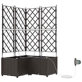 thumbnail of vidaXL Gartenpflanzer Braun 80 x 80 x 142 cm Stahl