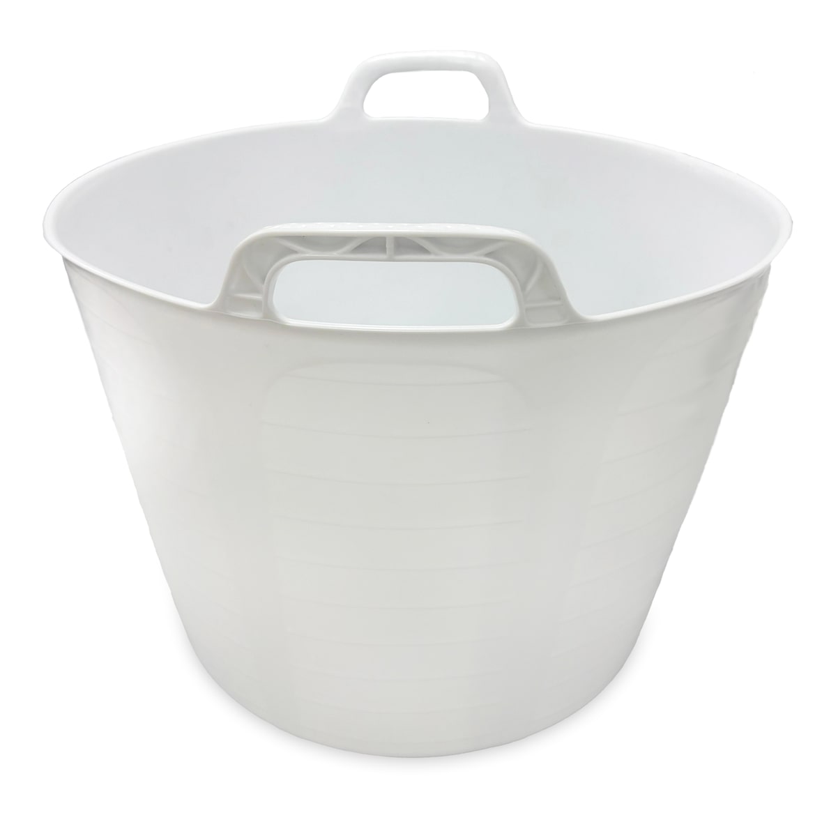 Plastic emmer met verstevigd handvat (wit, 42 l) - BPA-vrij. Restaurants, koelhuizen, vintage...