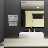 thumbnail of Relaxdays Papierhandtuchspender, für H2 Papierhandtücher, Wandmontage, Handtuchspender, HBT 20,5x27,5x10 cm, weiß/grau