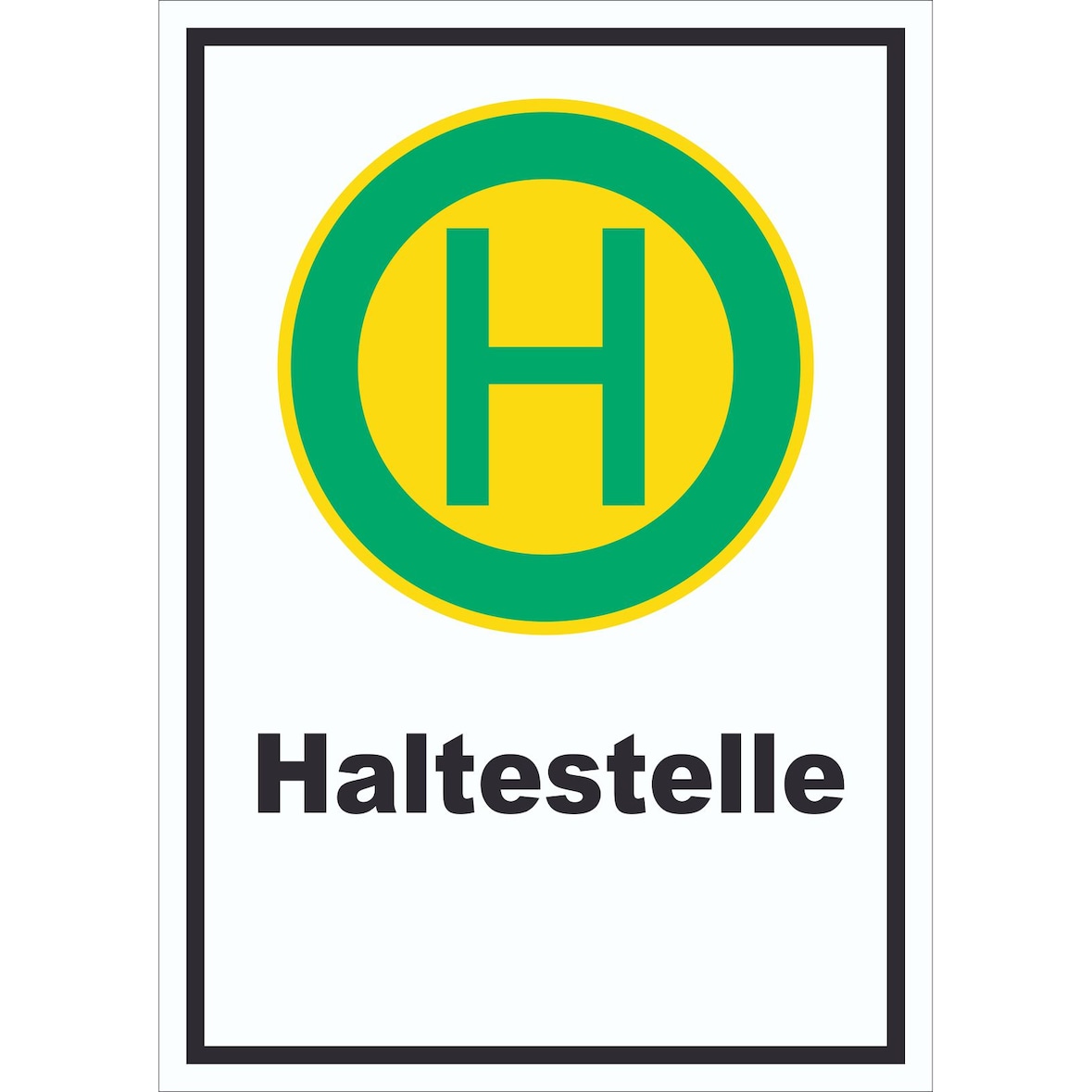 Schild Haltestelle A6 (105x148mm)