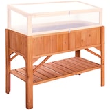 thumbnail of tectake Potager sur pied avec étagère de rangement 119 x 57 x 90 cm 119 x 57 x 90 cm Marron