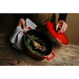 thumbnail of HENDI Emaillierter Gusseisentopf, 4,4L, Rot, 365x290x(H)115mm