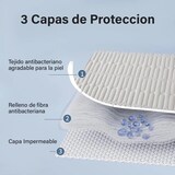 thumbnail of Protector de colchón Antiácaros Acolchado e impermeable blanco para cama de 120 cm