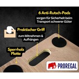 thumbnail of PROREGAL Mega Deal 8x Profi Transportroller mit 6 Rollen | HxBxT 11x30x68cm | Traglast 300kg | Sperrholzplatte | Braun | Möbelroller Rollbrett