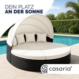 thumbnail of CASARIA® Polyrattan Sonneninsel Sonnenliege Gartenliege Ø 230 cm Schwarz