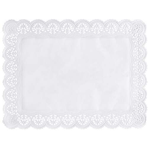 PAPSTAR 2000 Spitzenpapiere eckig 40 cm x 30 cm weiss