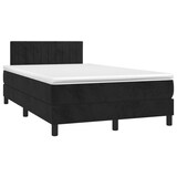 thumbnail of vidaXL Boxspringbett mit Matratze & LED Schwarz 120x200 cm Samt