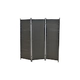 thumbnail of Merxx Paravent verlängerbar grau Stahlgestell mit Kunststoffgeflecht