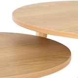 thumbnail of Max Home Set 2 mesas auxiliares redondas madera D39x32 cm y D48x38 cm