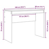 thumbnail of vidaXL Schreibtisch Geräucherte Eiche 100 x 40 x 76 cm