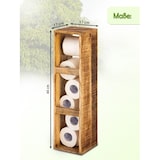 thumbnail of Klopapierhalter Toilettenpapierhalter Holz 17x17 H 65 cm Klorollenhalter quadratisch Mangoholz