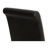 thumbnail of Conjunto de 6 cadeiras de sala de jantar Cadeira de cozinha Cadeira M37 ~ imitação de pele mate, preto, pés de cor clara