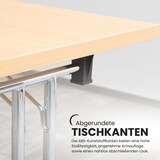 thumbnail of bümö Klapptisch weiß 138 x 69 cm klappbar & stapelbar, klappbarer Schreibtisch, Klappschreibtisch, Tisch klappbar, Klappbarer Tisch, Klapptisch